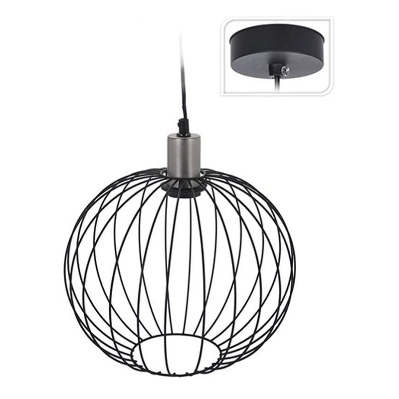 Hang Led Lamp Metal Fitting - Black