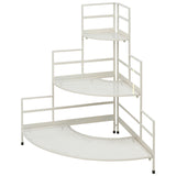 Plant Rack 3 Tier Corner Shape-White