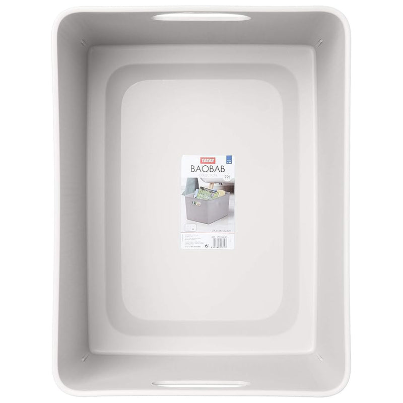 Tatay Storage Basket Xl 22L Baobab Ecohome- White