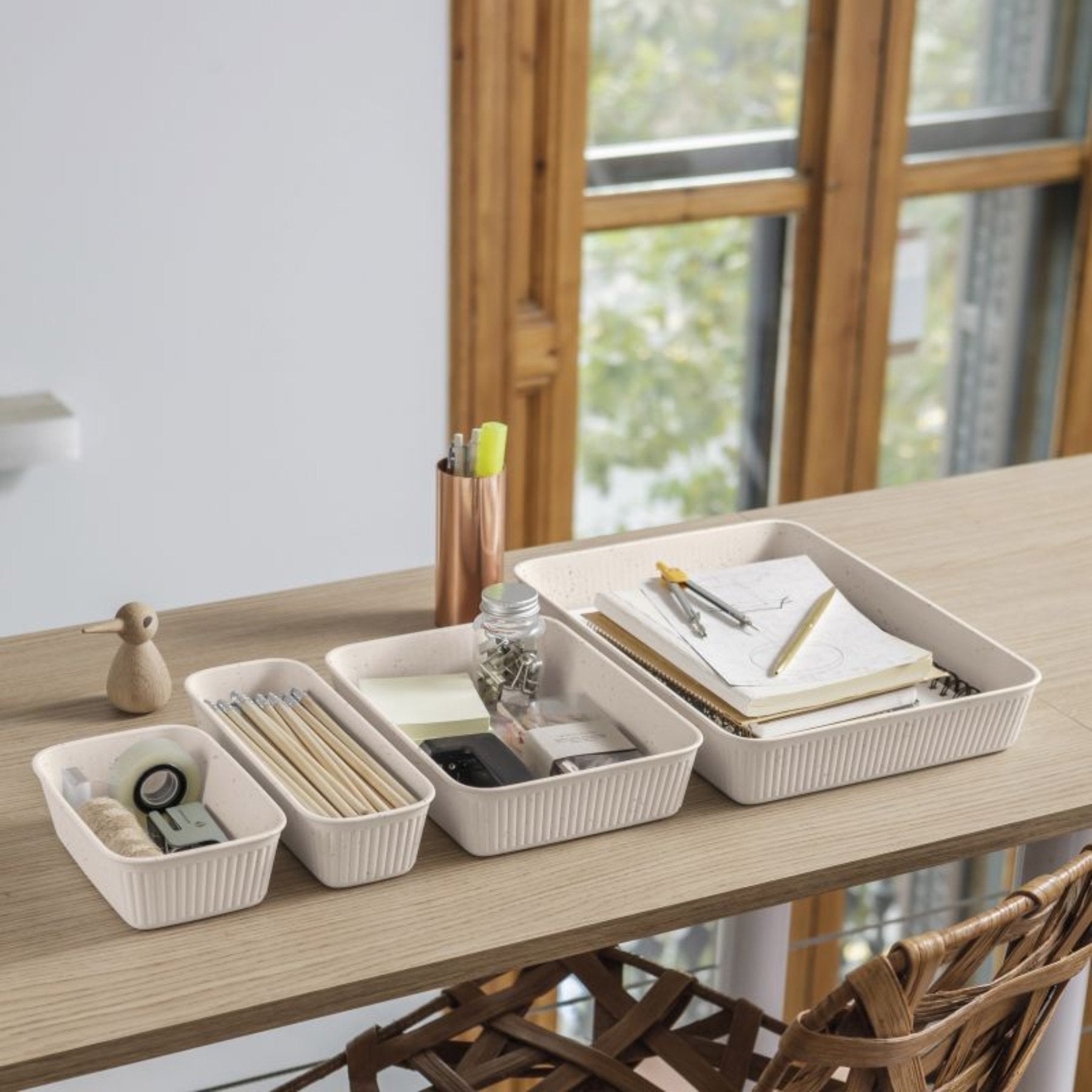 4pcs organizer set  A6+A5+A4- Beige