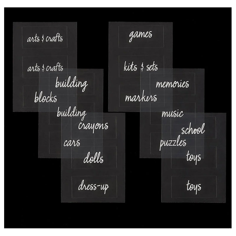 Idesign The Home Edit Kids Labels – 18 Count - Clear