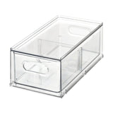 Idesign  The Home Edit Divided Fridge Drawer -Clear