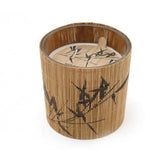 Candle With Bamboo And Print