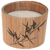 Candle With Bamboo And Print