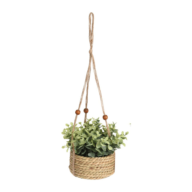 Plant In Seagrass Pot-Green