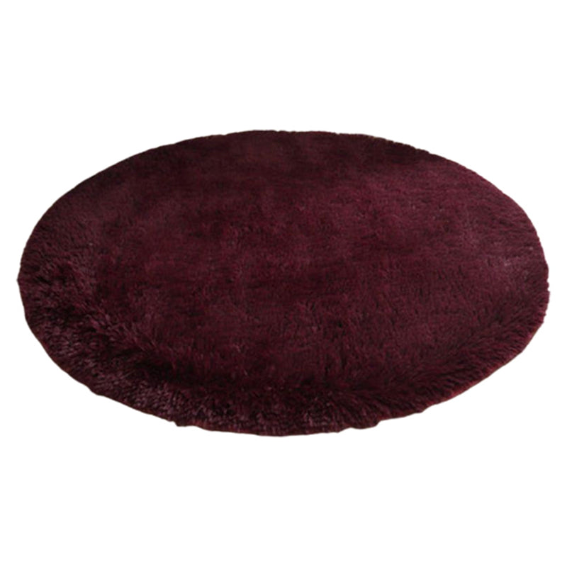 Yaott Rug Dia 80Cm Faux Fur - Burgundy