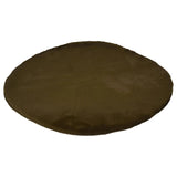 Rug – 80 Cm Diameter – Faux Fur - Brown