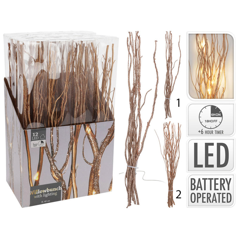 Willow Branches 40Cm 12Led 2Astd