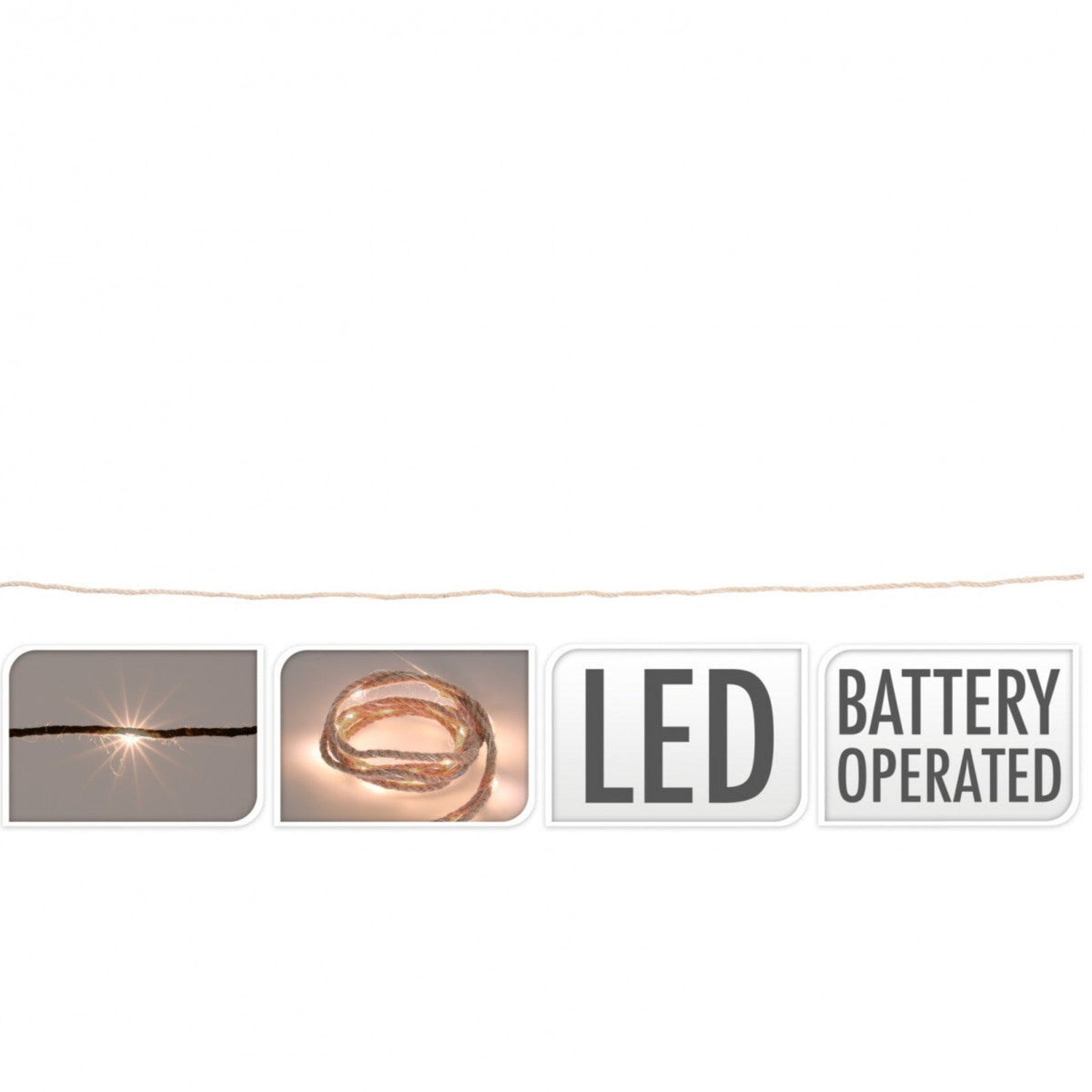 Rope Light - 10 Warm White LED 1m