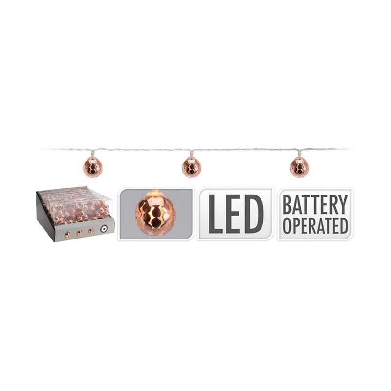 Led Lights W Copper Metal Deco