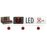 Led Lights With Metal Deco -Red