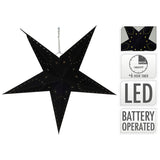 Star Paper With Led 60Cm Black