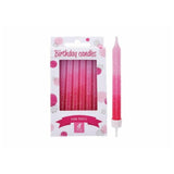 Party Candles 8Pcs-Fuchsia