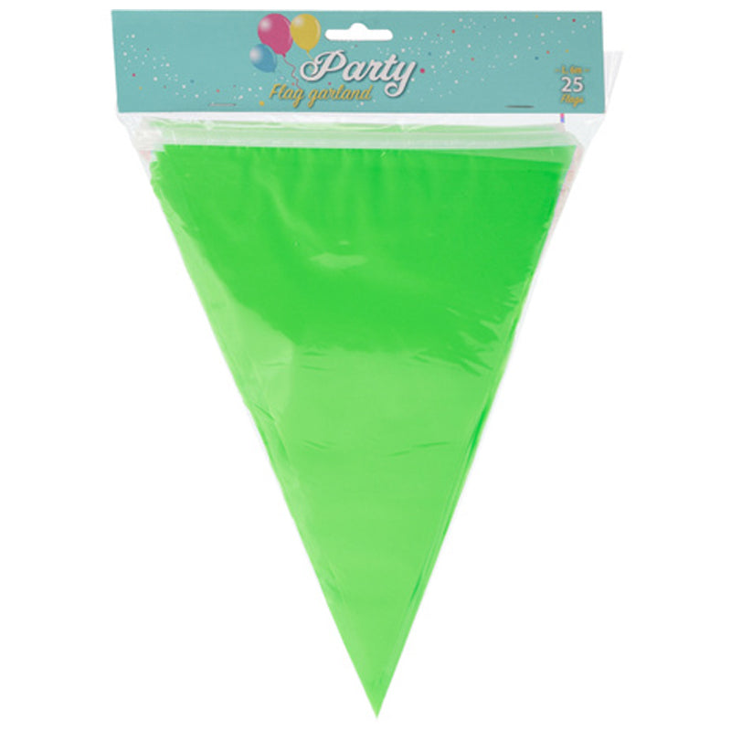 Party Flags Line 600Cm 25 Flags-Green