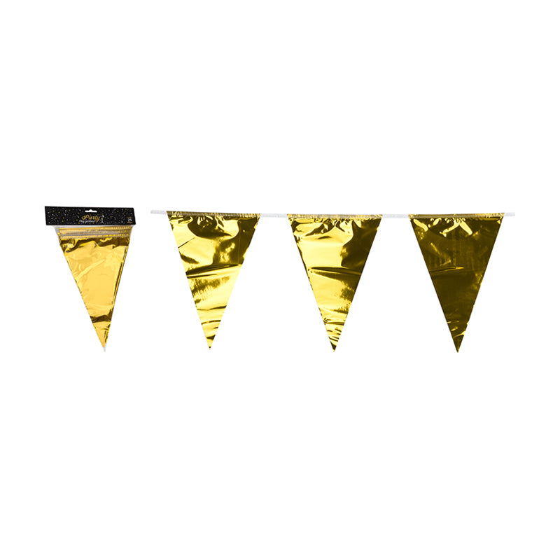 Garland Flags Line 600Cm 25 Flags-Gold
