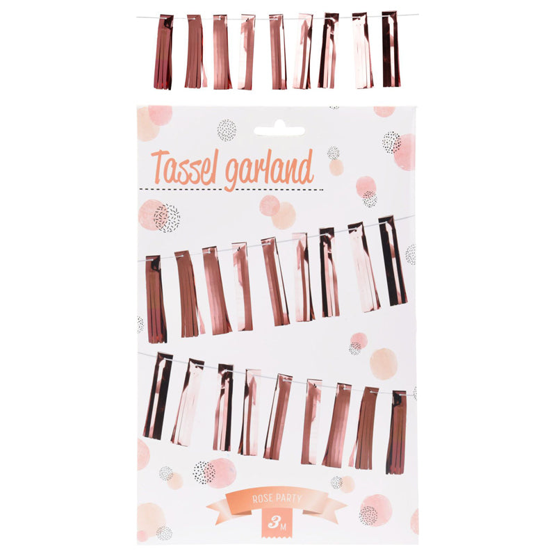 Unique Tinsel Decoration Set – 20 Pieces - Rose Gold