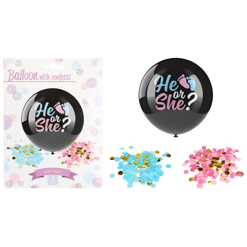 Balloon Boy Or Girl W Confetti - Multicolor