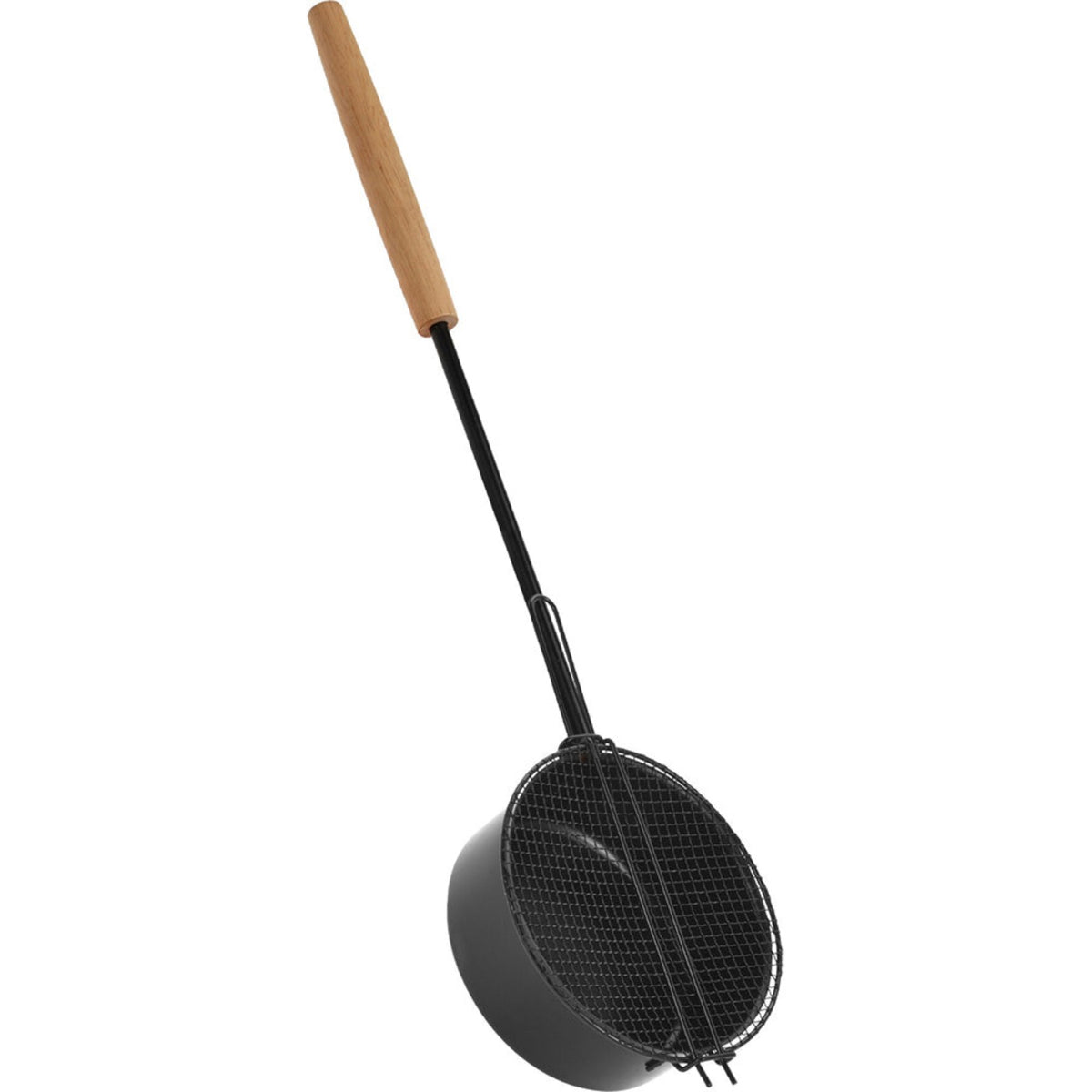 BBQ Rooster Pan With Long Handle - Black 68.5cm