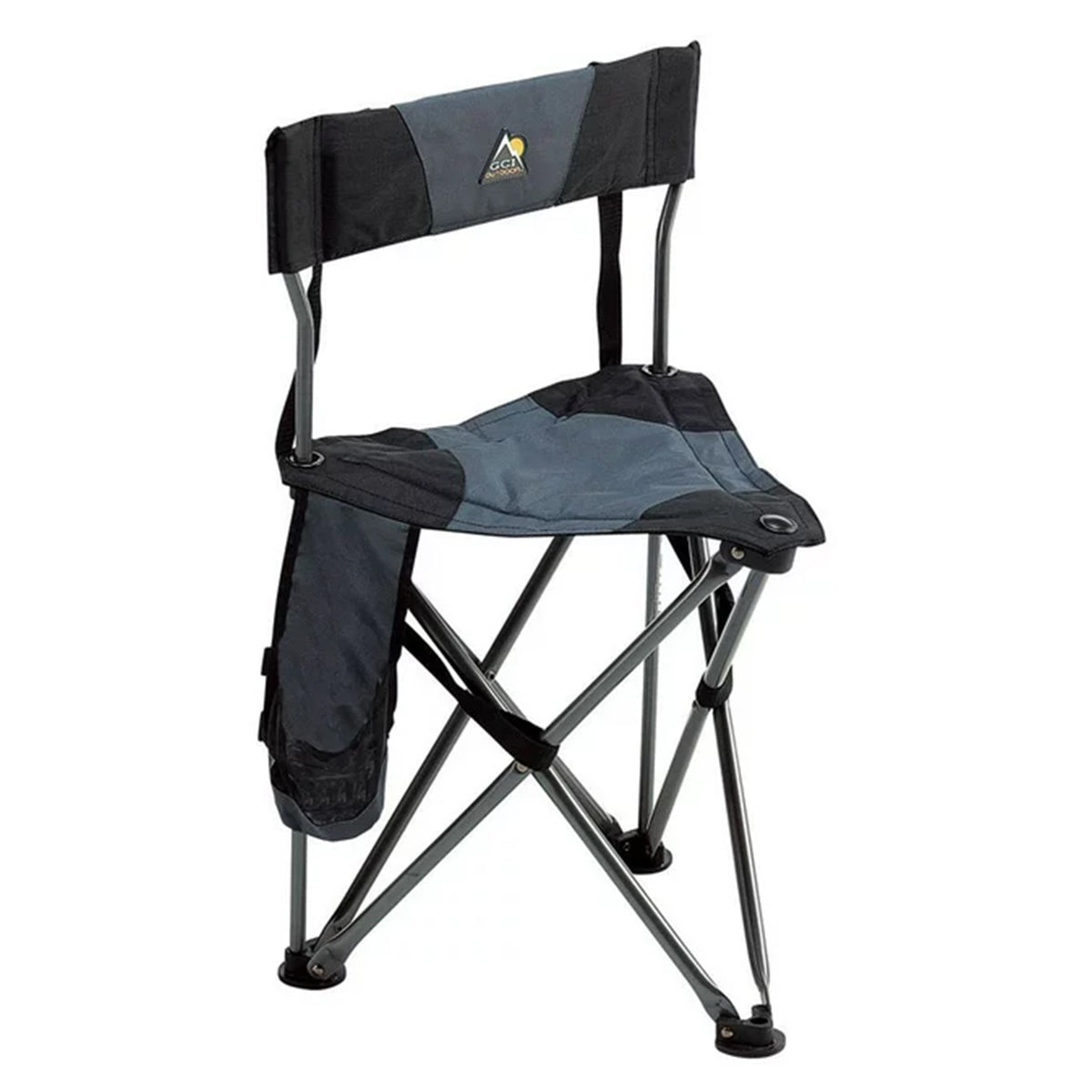 Quik-E-Seat Stool with Padded Backrest - Black