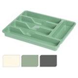 Cutlery Tray Pp 335X265Mm 3Asstd - Green