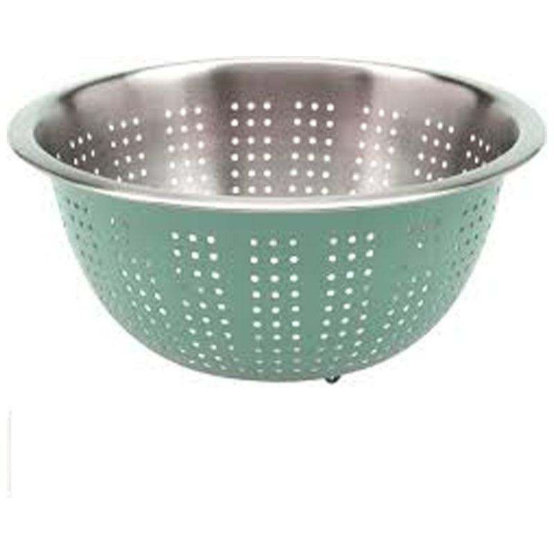 Stainless Steel Colander 24Cm - Green