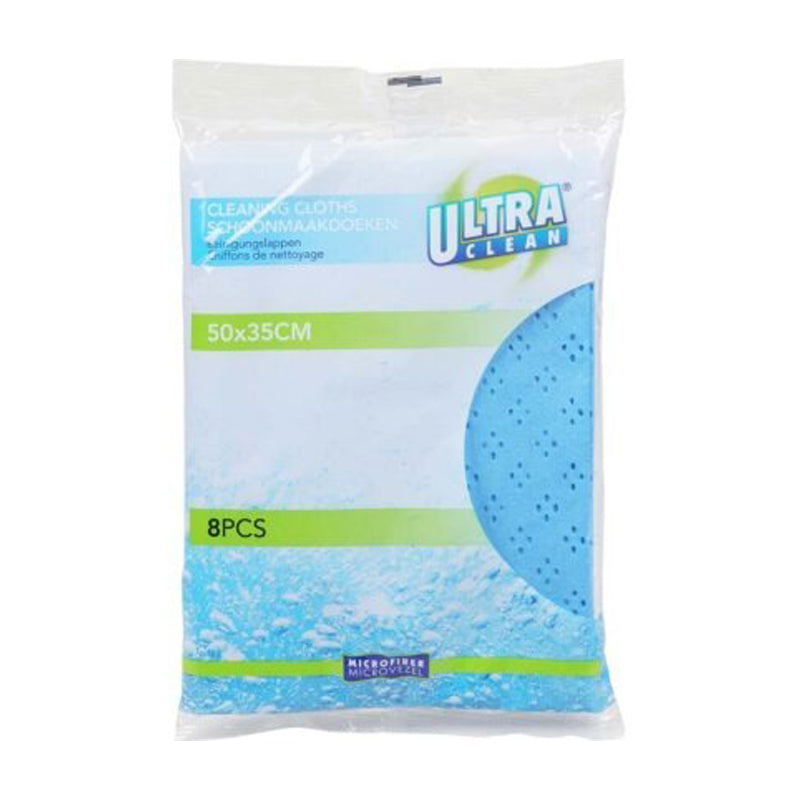 8Pc Cleaning Cloths Set - White