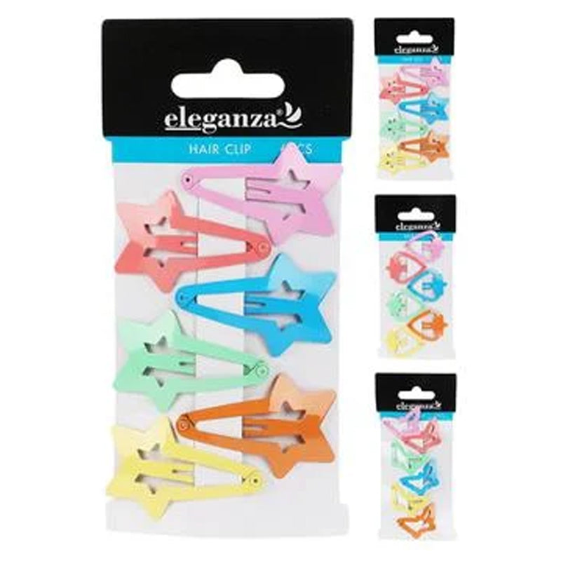 6Pc Hair Clip Metal 45Mm Set- Multicolour