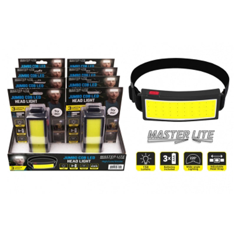 Jumbo Cob Led Head Light - Black