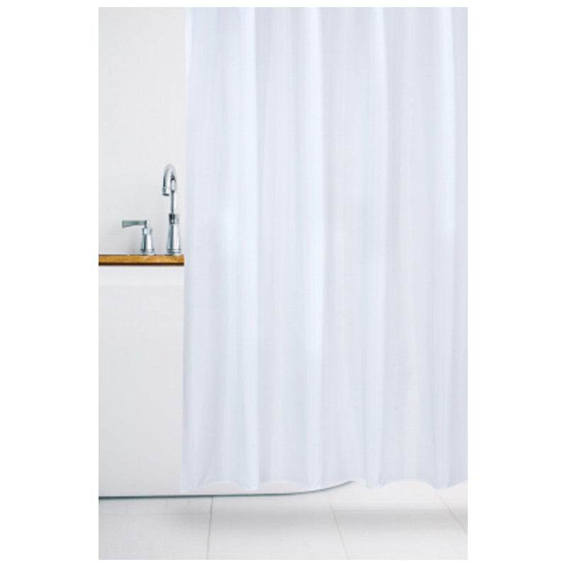 Oasis Heavy Shower Curtain Liner Frosted 177X182Cm- White