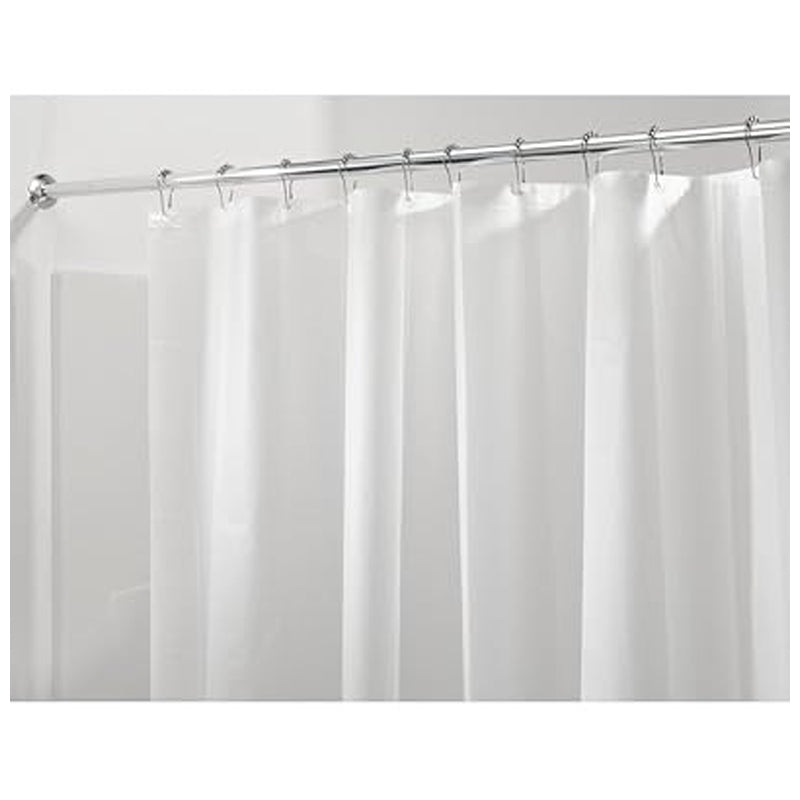 Moda At Home Peva Basic Shower Curtain Liner – Frosted – 177×182 Cm (70×72”) - White