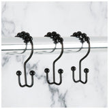 Moda At Home Annex Double Roller Ring Brushed Nickel - Black