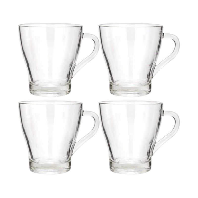 4Pc Coffee Tea Glass 300Ml-Clear