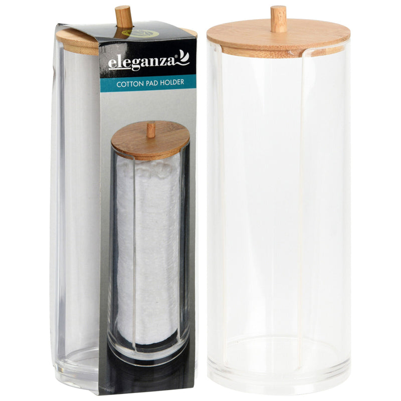 Eleganza Cotton Pad Holder-Clear