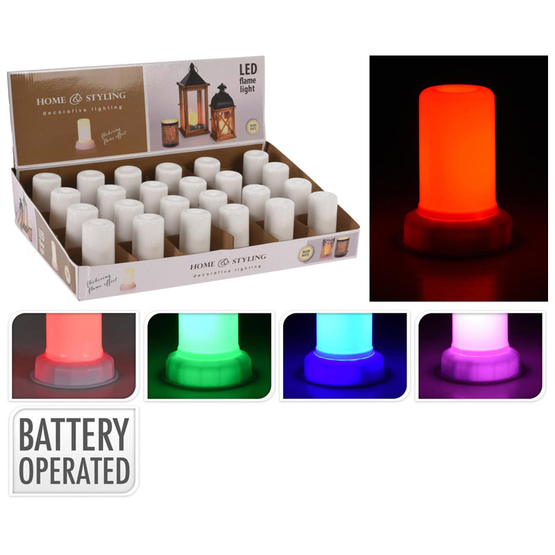 Led Flame Lamp 4Asstd Clr - Multicolor