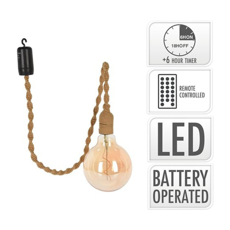 Lamp On Marcame Rope 112Cm - Beige