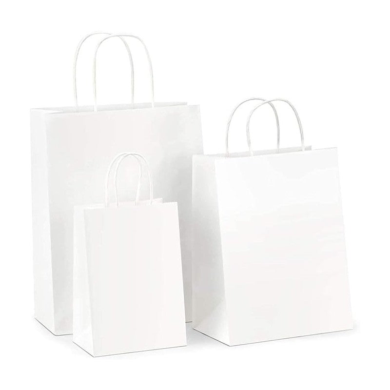 5 قطع أكياس هدايا - أبيض
