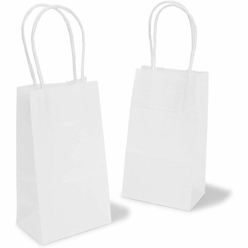 5 قطع أكياس هدايا - أبيض