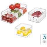 Interdesign 3Pc Linus Kitchen Bin Set- Clear