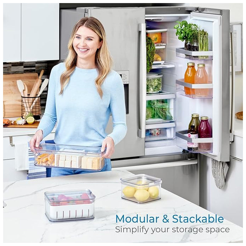 Interdesign 3Pc Linus Kitchen Bin Set- Clear