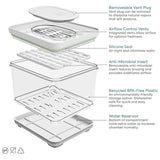 Idesign  Fresh Small Bin - Clear/White