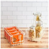 Interdesign Wire & Paulownia Wood Open Front Bin- Brown