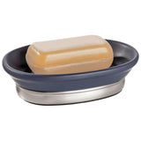 Home Basics York Soap Dish Matte - Matte Navy Blue