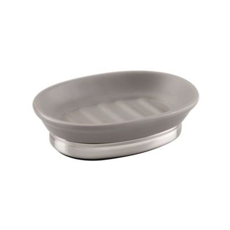 Home Basics York Soap Dish Matte - Grey