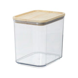 Idesign Rpet Canister With Wood Lid 8.4 Cups - Clear