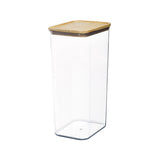 Rpet Canister With Wood Lid 13.3Cups -Clear