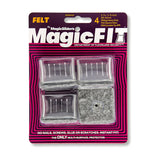 Magic Sliders Magic Fit 4Pc 1 7/16" - 1 5/8" Sqr Felt - Clear