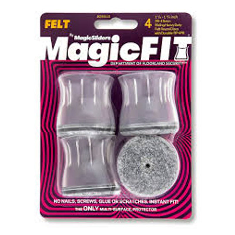 Magic Sliders 4Pc Heavy-Duty Sliding Discs With Durable Tip Round 38-45Mm
 - Clear