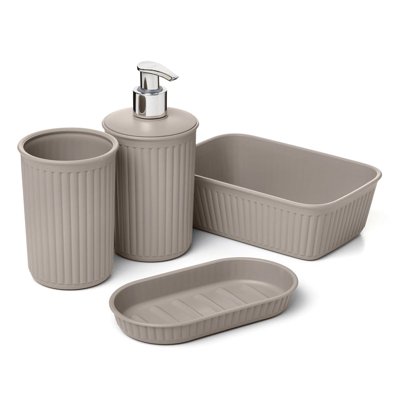 Accessories For The Bathroom (4 Elements) - Beige