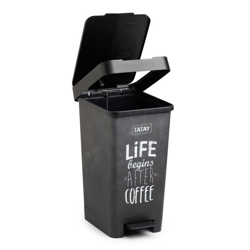 Pedal Bin Smart With Cover 25L - Black