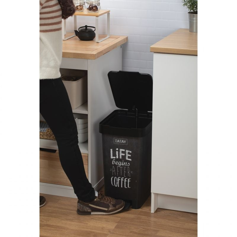 Pedal Bin Smart With Cover 25L - Black